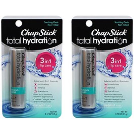 ChapStick Total Hydration 3-in-1 Lip Care Soothing Oasis 0.12 oz (Pack of 2)