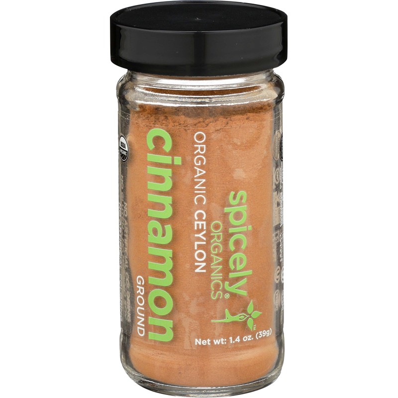 Spicely Organic Cinnamon Ground Ceylon 1.4 Oz Certified Gluten-Free
