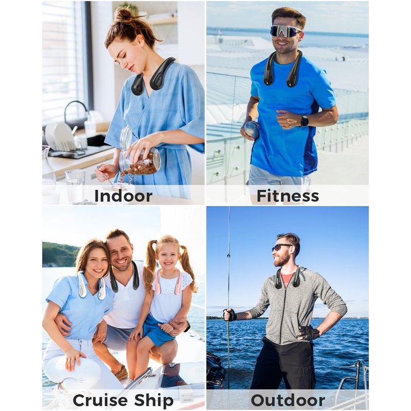 Portable Bladeless Neck Fan, Birthday Gift for Men Women Friends