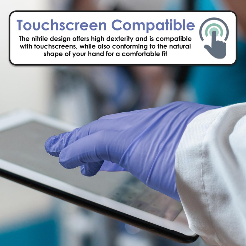 INNOVATIVE HAUS Indigo Nitrile Exam Gloves. Powder Free, Latex Free,