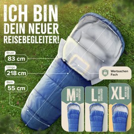 ONLYHIKE® Innovative Summer Sleeping Bag Small Pack Size & Ultralight [from 750 g] | Sleeping Bag Ultralight in Size M-XL | Mummy Sleeping Bag Outdoor for Restful Sleep When Camping & Outdoor in