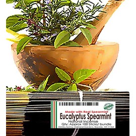 Oakland Gardens Premium Hand Dipped Incense Sticks, You Choose The Scent. 100 Sticks. (Eucalyptus & Spearmint)