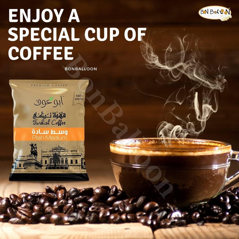 Abu Auf Coffee Plain Medium Roast Original Premium Turkish AbuAuf