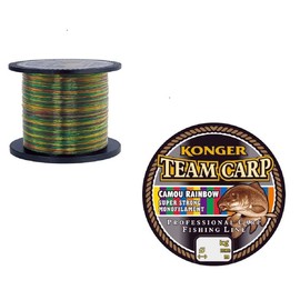 Konger Team Carp Camou Rainbow Fishing Line 600 m Spool Monofilament Carp Line (0.25 mm / 8.00 kg)