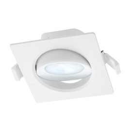 ILLUX Lámpara LED de empotrar, dirigible, luz fría, 6500K, 5W, color blanco, 350 lm, forma cuadrada, Fácil Instalación, para residencia, oficinas, escuelas, hospitales TL-2902.B65