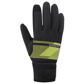 Shimano Windbreak Men's Thermal Gloves Black/Yellow