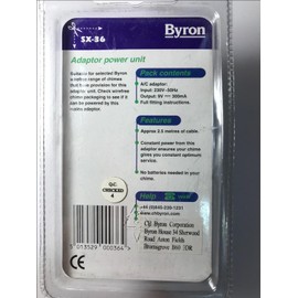 Replacement for White 9V 300mA Unregulated AC-DC Transformer Adaptor Power Supply 3.5mm x 1.3mm