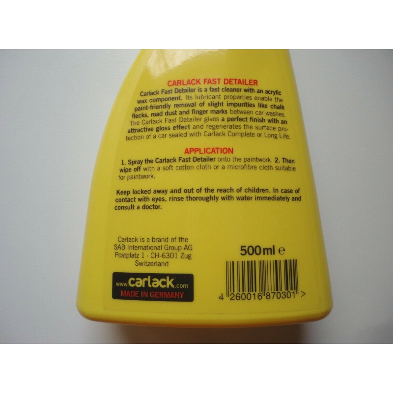 CARLACK Car Care: Fast Detailer, Acrylic Spray Wax, 500 mL,