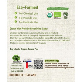 Organic Banana Peel Powder - All Natural One Ingredient 4 OZ