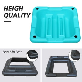 MIIUDGIG 16"x16" Exercise Aerobic Step Platform with 4 Risers, Adjustable Height 4"-6"-8"-10"-12" Exercise Stepper Workout, Aerobics Step for Home Gym Strength & Training (Green)