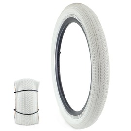 BALINGE 20 inch Folding Bike Tire - 20 x 2.125, Fits Most Kids Bikes, White (1 tire)