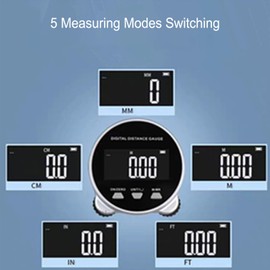 Digital Tape Measure, 656.2ft Long Distance Electronic Rolling Ruler LCD Display, 260mAH Battery, USB Rechargeable Rolling Distance Measuring Tool for Circular Flat Curved Diameter