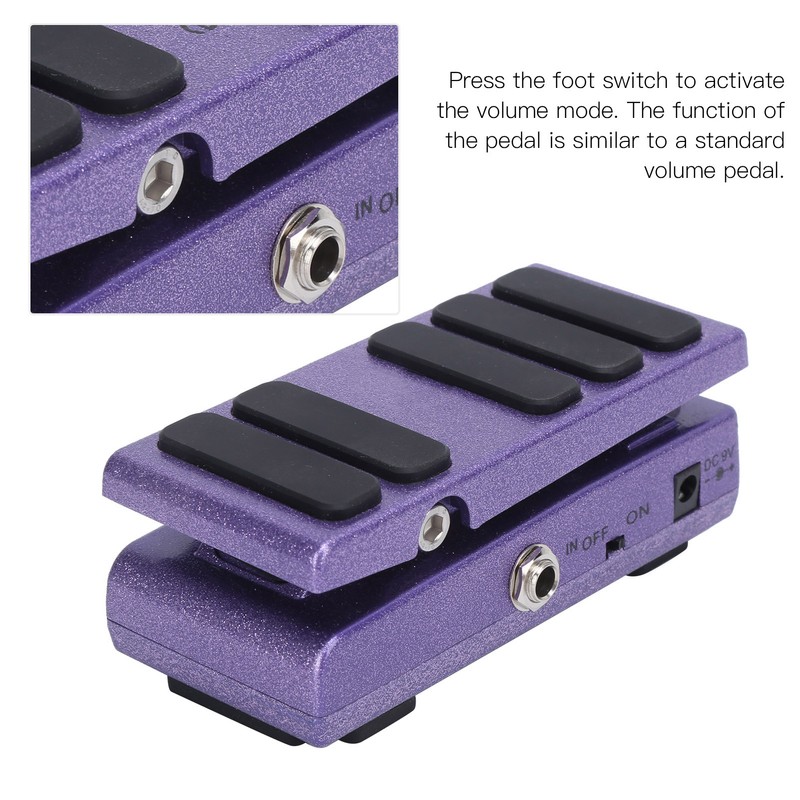 Guitar Effect Pedal Bass Wah Vol 2 in 1 Portable