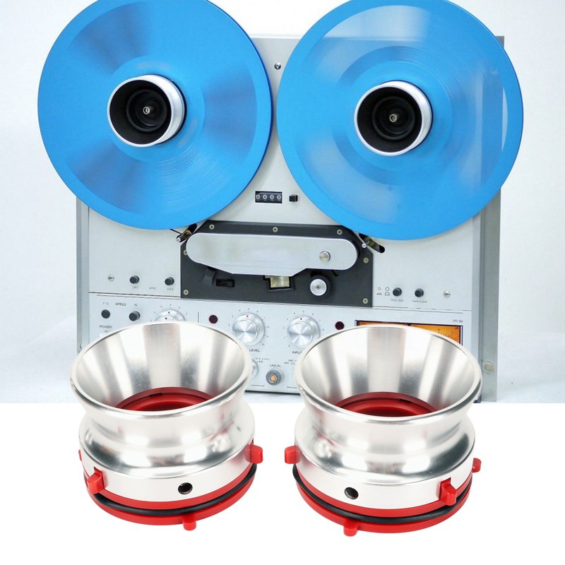 1 Pair NAB Hub Adapters Professional Polished Aluminum Reel to