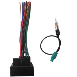 Upgraded Stereo Wiring Harness w/Antenna Adapter, Radio CD Player Wire Cable Kit Fits for Volkswagen Jetta 1999-2015/Passat 2000-2015/Rabbit 2006-2009