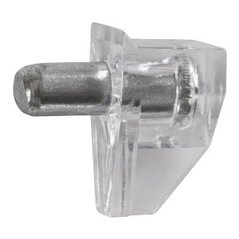 LouMaxx LouMaxx Bodentr?ger 5mm Kunststoff transparent mit Stahlstift, 50 Stck C Einlegeboden Halter - Regalbodentr?ger C Regalstifte C Fachbogentr?ger - aus massivem Stahl