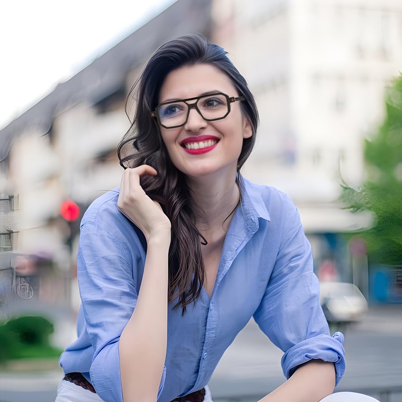 FEISEDY Reading Glasses Vintage Square Blue Light Blocking Glasses Women