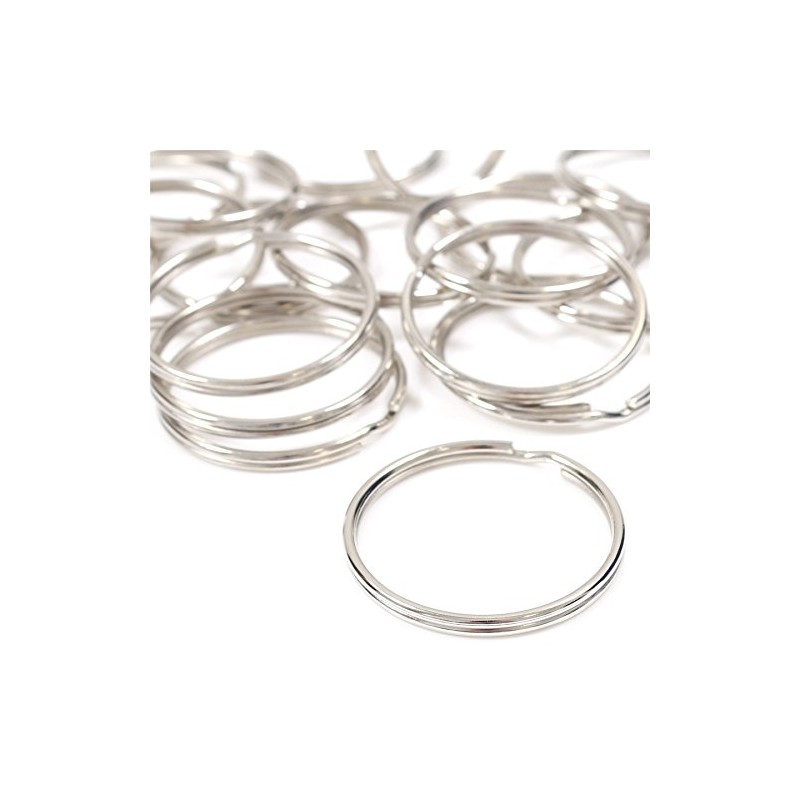10x Quality 50mm Keyring Split Ring Set Heavy Duty Large