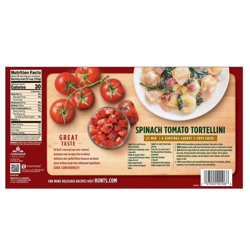 Hunt's Fire Roasted Diced Tomatoes, 14.5 oz., 8 pk.
