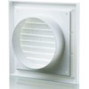 VENTS UK 6 inch - 150 mm Square White Louvered