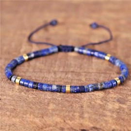 Unbranded Lapis Lazuli Bead Healing Empath Protection Dainty Minimalist Women Men Bracelet