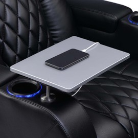 Weilianda Home Theater Seating Series Swivel Tray Table for Wei lianda Home Theater Seat Sliver