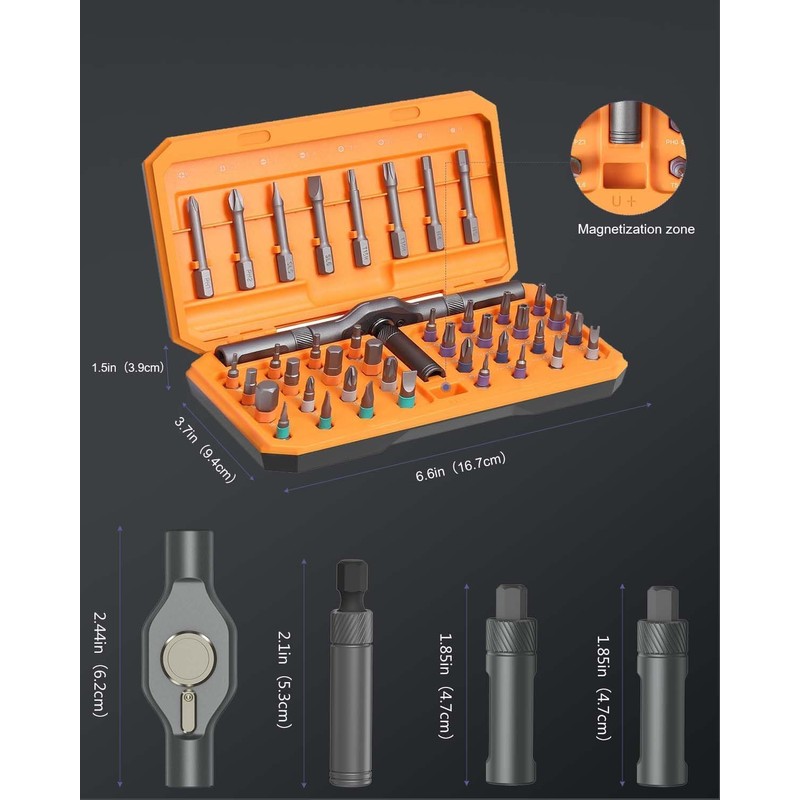 OQIMAX 42 in 1 Magnetic Screwdriver Set Ratchet Screwdriver Set