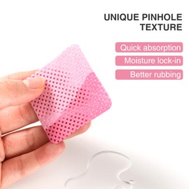 BLUERISE Lint Free Nail Wipes Nail Polish Remover Pads Soft Absorbable Eyelash Extension Glue Cleaning Wipes Pink 600pcs