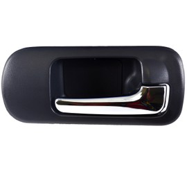 PT Auto Warehouse HO-2572MAFRK - Inside Interior Inner Door Handle, Black Housing with Chrome Lever - 4-Door Sedan, without Power Lock Hole, Passenger Side Front
