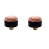 cueball16 2 x 10mm Leather Brass Screw on Cues Tips