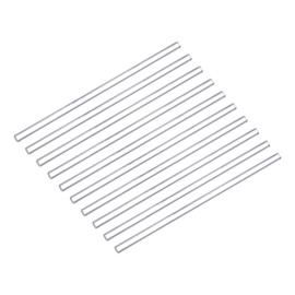 MECCANIXITY Acrylic Round Rod,10mm Diameter 10-inch Length,Clear,Solid Plastic PMMA Bar Stick Acrylic Dowel Rods for DIY Crafts Lighting Fixture Handicraft 24pcs