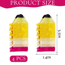 FYSUIMU 4Pcs Pencil Hair Claw Clips Yellow Pencil Shaped Hair Jaw Barrettes Cute Back to School Accessories for Teachers Students Appreciation Gift