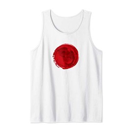 Japanese Japan Watercolor World Flag Design Tank Top