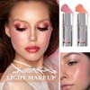 2 Colors Blush Stick,Multi-Use Cream Blush,Waterproofing Highly Pigmented Makeup Stick,Moisturizing