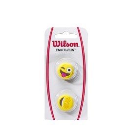 WILSON Emoti-Fun Tennis Dampeners - 2 Pack, Winking Tounge Out/Star Eyes Emojis