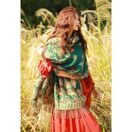 iCuviy Winter Woven Soft Women's Scarf Christmas Fashion Scarf for Women Thanksgiving Gift Green