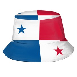 Panama Flag Bucket Hat Packable Fashion Sun Cap Outdoor Flag Fisherman Hat for Women Men Boys Girls