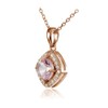 Plata de Ley Chapados en oro rosa imitación Gemstone 7