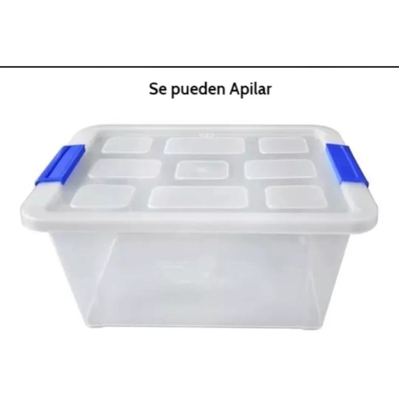 Alica Caja Organizadora De Plastico Transparente 12.5 L Con Tapa
