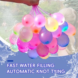 Rehecher Pack of 999 Water Bombs Self-Closing, Self-Closing Water Balloons Mega Pack, Water Bombs, Quick Fillable, Colourful, Biodegradable Set for Outdoor Fun