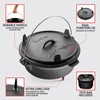 Uno Casa 6Qt Cast Iron Camping Dutch Oven with Lid