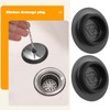 eMagTech Pack of 2 40 mm Kitchen Drain Plugs, Rubber