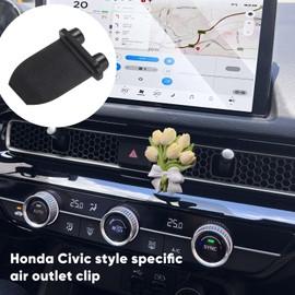 10 Pieces Square Head Car Vent Clips + 3 Adapters for 11th Gen Honda Civic, CRV, ZRV, Integra - Custom Fit Car Air Fresheners for Honeycomb Vents, 9mm Black - Car Dashboard Decorations, Car Ornaments