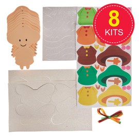 Baker Ross FX612 Toadstool Fairy Mix and Match Decoration Kits - Pack of 8, Autumn Decoration Crafts for Kids