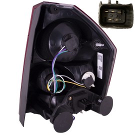 HEADLIGHTSDEPOT Tail Light Compatible With Chrysler 300 2008-2010 2.7L And 3.5L Engine Includes Right Passenger Side Tail Lamp Red/Clear Lens