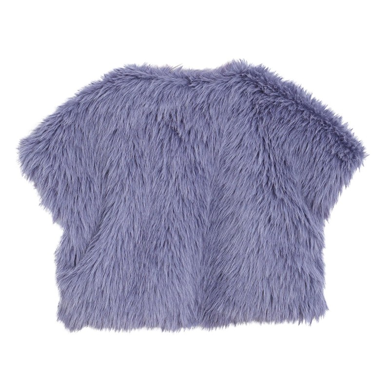 Amazhiyu Fur Bridal Jacket, Short Sleeve Bridal Stole Bolero, Women's