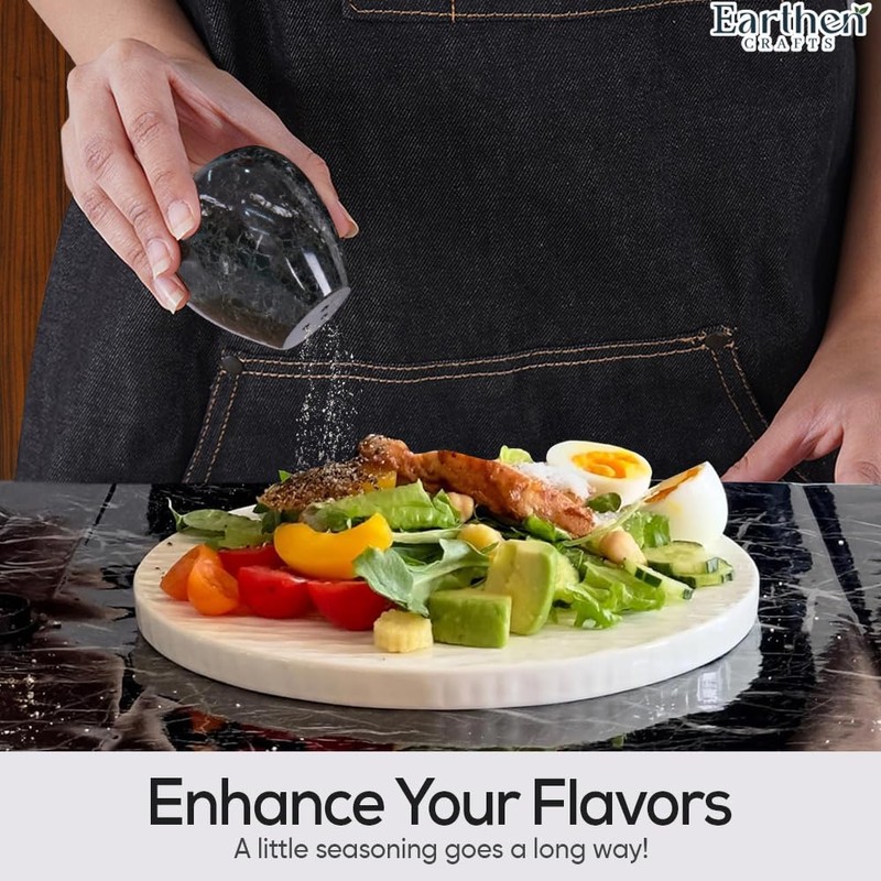 Salt and Pepper Egg Shape Set Of 2 (Black Zebra