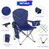 EZONE Set of 2 Camping Chairs with Built-in Ice Cooler,