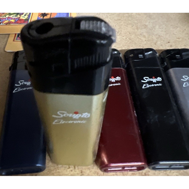 Scripto Old Style Discontinued Scripto Electronic Lighters Push at an