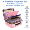 TIGERKING Fireproof Document Box Hard Case with Water-Resistant Zipper, Fireproof